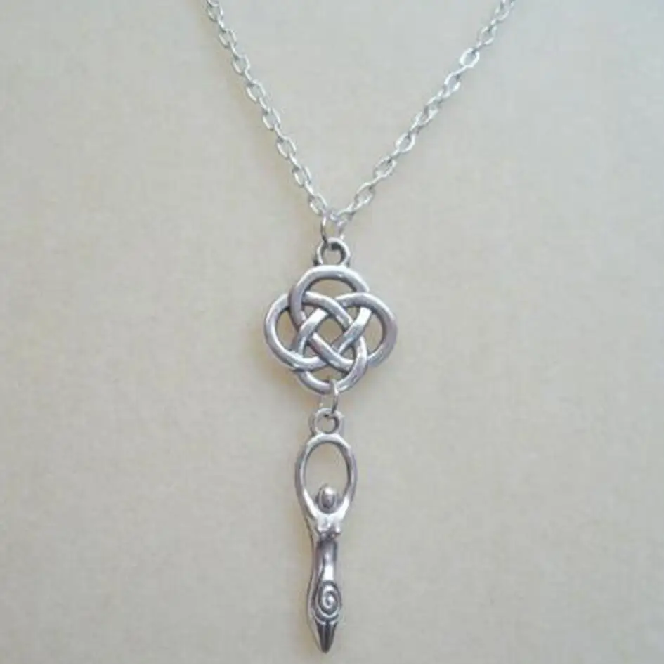 Pagan Wicca-lucky knot Moon Goddess Necklace-Charm Pendant Jewelry Vintage Silver Statement Sweater Chain Necklace Q25
Pagan Wicca-lucky knot Moon Goddess Necklace-Charm Pendant Jewelry Vintage Silver Statement Sweater Chain Necklace Q25