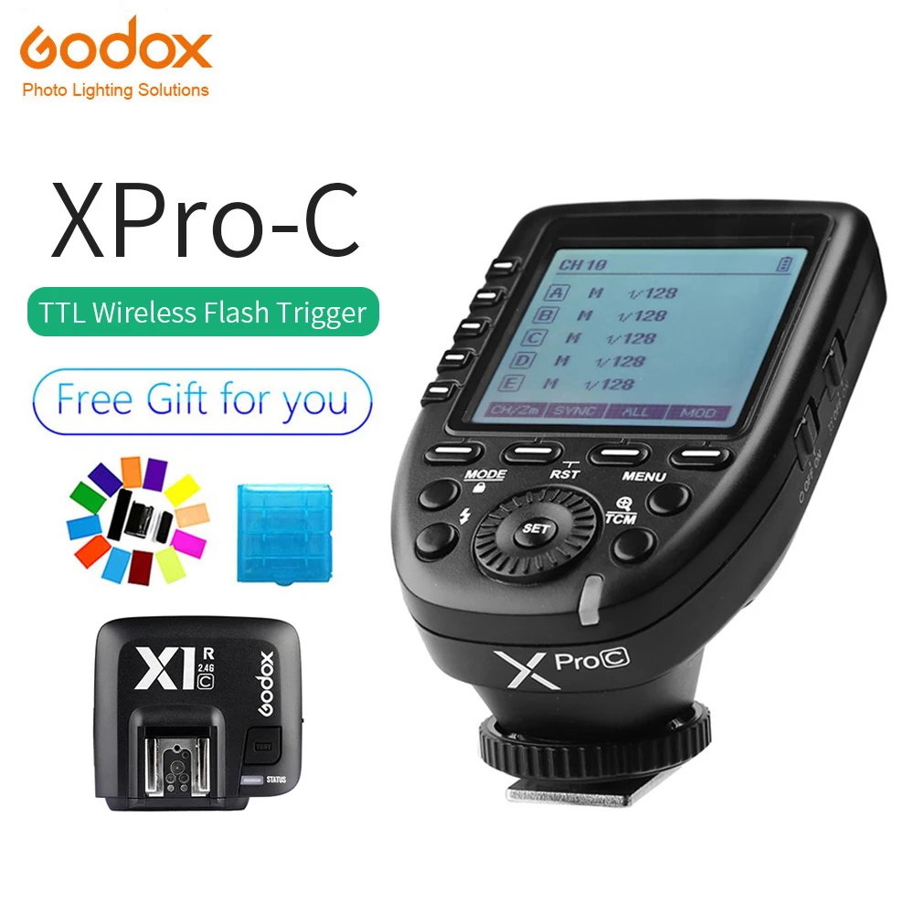 Godox Xpro-C E-TTL II 2.4G X System Wireless Control Remote Trigger with X1R-C Controller Receiver compatible for Canon Flash
Godox Xpro-C E-TTL II 2.4G X System Wireless Control Remote Trigger with X1R-C Controller Receiver compatible for Canon Flash