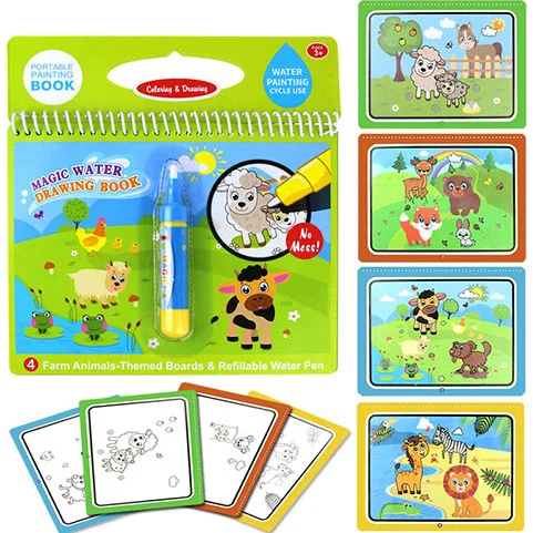 Cartoon Coloring Magic Water Drawing Book Montessori Reusable Painting Book Kids Recognize Learning Doodle Write Draw Board Toys
Cartoon Coloring Magic Water Drawing Book Montessori Reusable Painting Book Kids Recognize Learning Doodle Write Draw Board Toys