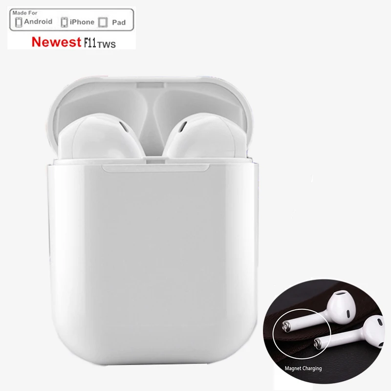 F11 Air pods TWS Mini Wireless Bluetooth Earphone Stereo Earbud Headset Touch control With Mic For iphone 8,X,XE Samsung huawei
F11 Air pods TWS Mini Wireless Bluetooth Earphone Stereo Earbud Headset Touch control With Mic For iphone 8,X,XE Samsung huawei