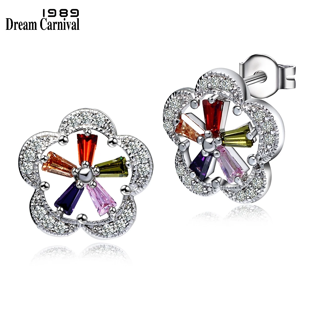DreamCarnival 1989 Flower Shape Stud Earrings for Women Mixed Colors CZ Jewelry Fashion Blossom Boucle D'oreille Femme E5222
DreamCarnival 1989 Flower Shape Stud Earrings for Women Mixed Colors CZ Jewelry Fashion Blossom Boucle D'oreille Femme E5222
