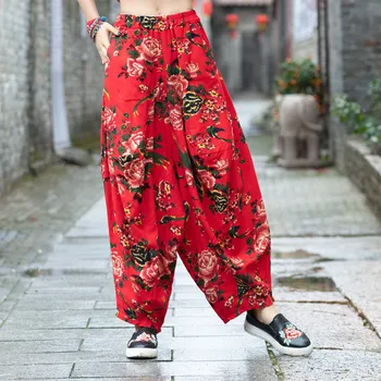 Fashion Pants Ethnic Loose Female Comfortable Clothes Clothing Print Vintage Trousers Lady Elegant Cotton Linen Pantalon Femme
Fashion Pants Ethnic Loose Female Comfortable Clothes Clothing Print Vintage Trousers Lady Elegant Cotton Linen Pantalon Femme