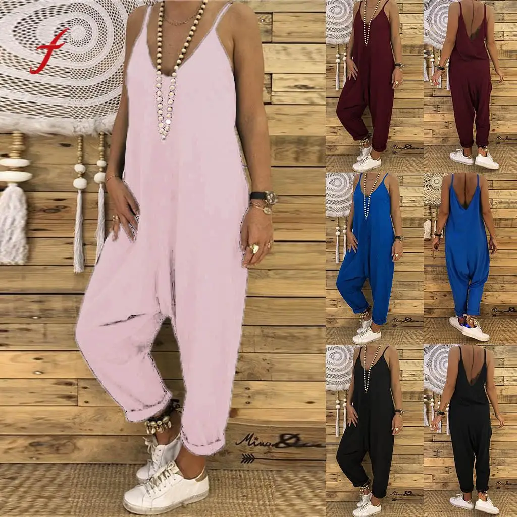 feitong overalls for women plus size playsuit ladies sleeveless jumpsuit summer beach salopette femme en lin #3.5
feitong overalls for women plus size playsuit ladies sleeveless jumpsuit summer beach salopette femme en lin #3.5