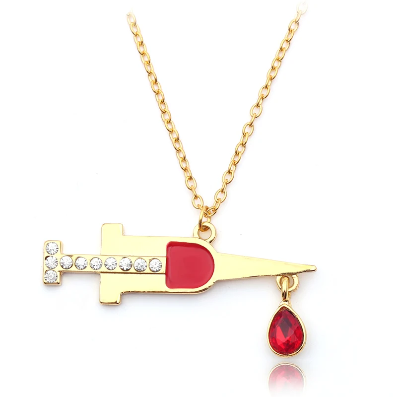 Fashion Medical Syringe Necklace Gold Color The Enamel And Crystal Pendant Necklace Doctor Medical Student Fashion Jewelry Gift
Fashion Medical Syringe Necklace Gold Color The Enamel And Crystal Pendant Necklace Doctor Medical Student Fashion Jewelry Gift