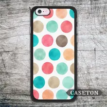 Rainbow Polka Dots Case For iPhone 7 6 6s Plus 5 5s SE 5c 4 4s and For iPod 5 Ultra Lovely Phone Cover Free Shipping