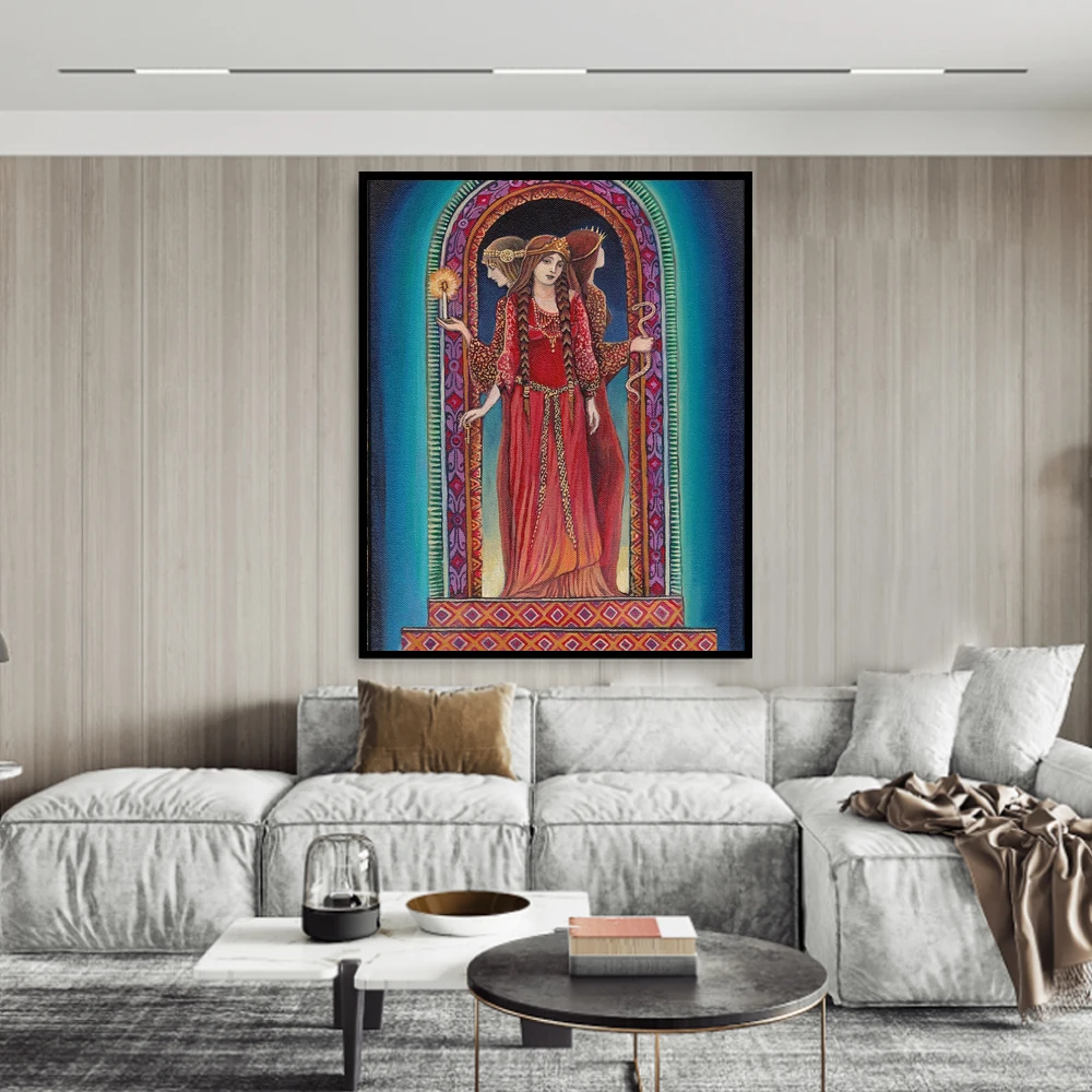 Hecate Goddess of the Crossroads Giclée Canvas Print And Poster Pagan Mythology Psychedelic Bohemian Gypsy Witch Goddess Art 
Hecate Goddess of the Crossroads Giclée Canvas Print And Poster Pagan Mythology Psychedelic Bohemian Gypsy Witch Goddess Art