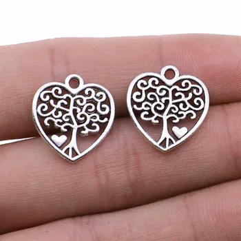 WYSIWYG 10pcs Charms Heart Life Tree 17x19mm Antique Silver Color Plated Pendants Making DIY Handmade Finding Jewelry
WYSIWYG 10pcs Charms Heart Life Tree 17x19mm Antique Silver Color Plated Pendants Making DIY Handmade Finding Jewelry