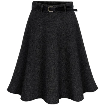 Plus size women fall winter belt high waist skirt empire formal A-line elegant female woolen skirt Knee length suit big size 6XL
Plus size women fall winter belt high waist skirt empire formal A-line elegant female woolen skirt Knee length suit big size 6XL