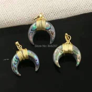 Charm 10Pcs Gold Color Ox Horn Shape Abalone Shell Pendant, Crescent Moon Shell Jewelry Gems Pendant
Charm 10Pcs Gold Color Ox Horn Shape Abalone Shell Pendant, Crescent Moon Shell Jewelry Gems Pendant