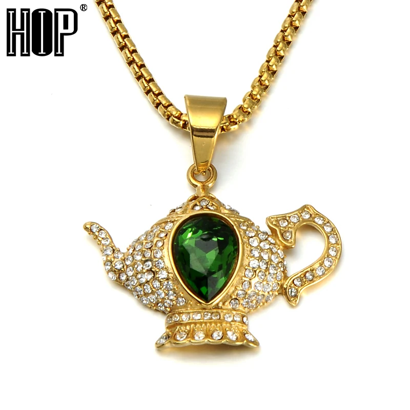 Hip Hop Rock Bling Iced Out Titanium Aladdin lamp Pendants Necklaces Gold Color Stainless Steel Chain Men Arab Islam Jewelry 
Hip Hop Rock Bling Iced Out Titanium Aladdin lamp Pendants Necklaces Gold Color Stainless Steel Chain Men Arab Islam Jewelry