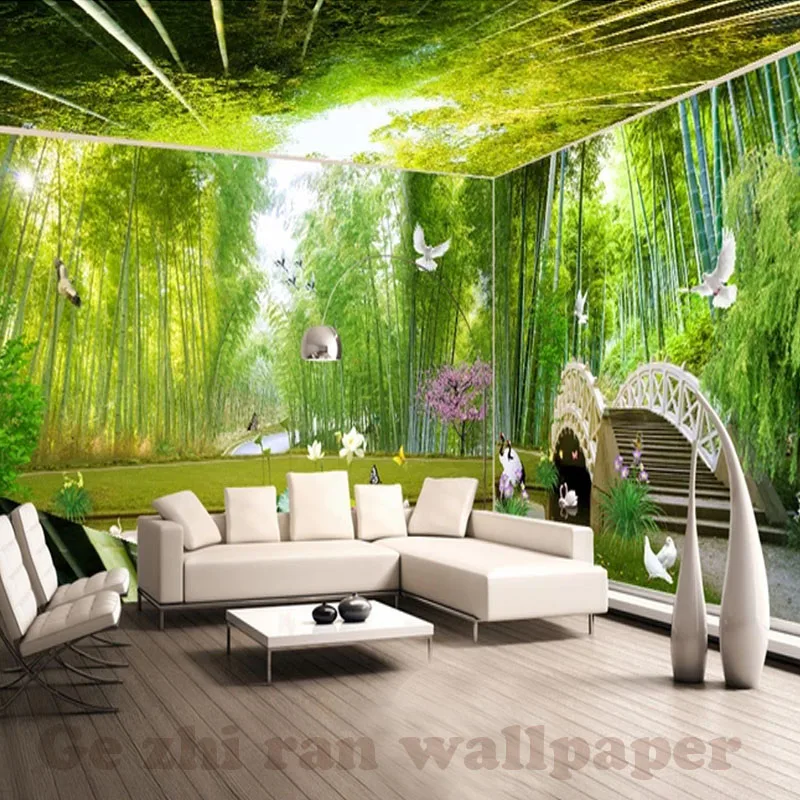 Custom Mural 3D WallPaper Natural bamboo forest landscape Wallpaper livingroom Bedroom TV background Wallpaper papel de parede
Custom Mural 3D WallPaper Natural bamboo forest landscape Wallpaper livingroom Bedroom TV background Wallpaper papel de parede
