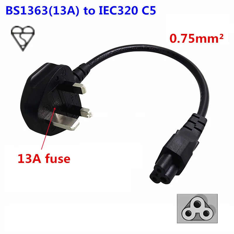 UK 3pin Plug BS1363 13A To IEC 320 C5 Mickey Mouse 3 holes Laptop Portable Power Cord Short Cable 20cm for Hongkong digital
UK 3pin Plug BS1363 13A To IEC 320 C5 Mickey Mouse 3 holes Laptop Portable Power Cord Short Cable 20cm for Hongkong digital