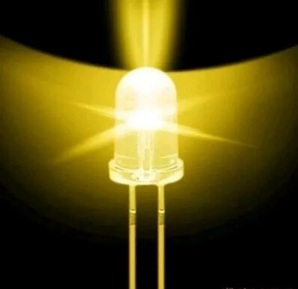 100 шт. 5 мм светодиодный ные мерцающие диоды мигающие желтые свечи