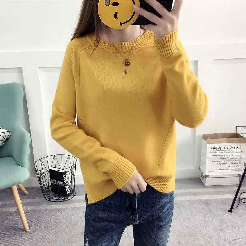 Women Basic Knitted O Neck Sweater Female Solid Pullovers Warm 2018 New Arrival Spring Autumn Winter Long Sleeve
Women Basic Knitted O Neck Sweater Female Solid Pullovers Warm 2018 New Arrival Spring Autumn Winter Long Sleeve
