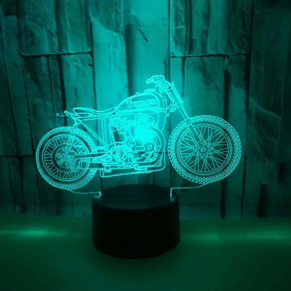 Цветная настольная лампа для мотоцикла, светодиодный ночник 3d с постепенным сенсорным управлением и дистанционным управлением, визуальный подарок
Цветная настольная лампа для мотоцикла, светодиодный ночник 3d с постепенным сенсорным управлением и дистанционным управлением, визуальный подарок