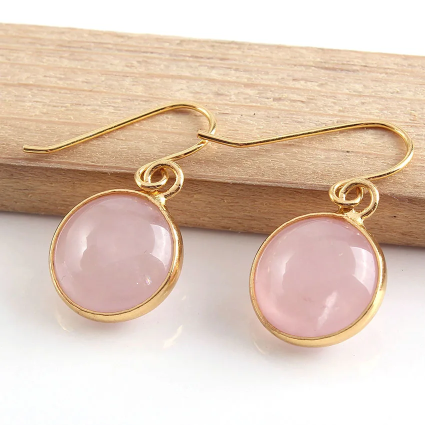 UMY Wholesale Popular 18K Gold Plated Rose Quartz Cabochon Drop Earrings For Women Fashion Jewelry
UMY Wholesale Popular 18K Gold Plated Rose Quartz Cabochon Drop Earrings For Women Fashion Jewelry