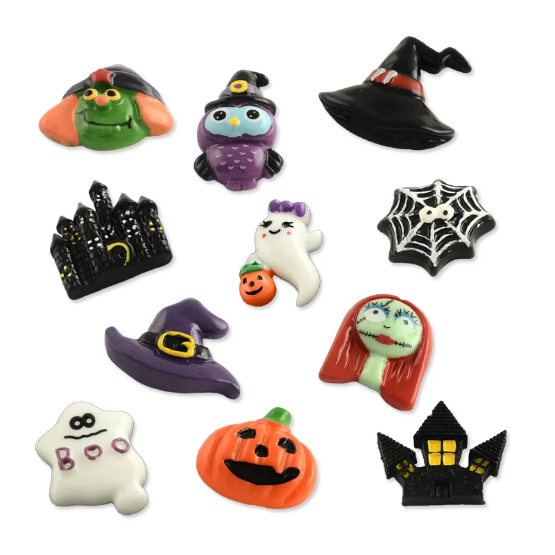 20pcs Halloween Theme Flat Back Resin Cabochons for Jewelry Making Ghost Pumpkin Witch Hat Owl Castle
20pcs Halloween Theme Flat Back Resin Cabochons for Jewelry Making Ghost Pumpkin Witch Hat Owl Castle