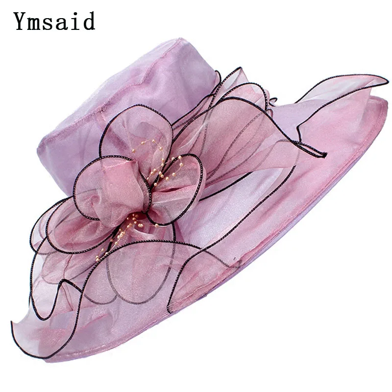 Ymsaid Elegant Fashion Women's Church Hats Women Flower Hat Summer Gorras Sun Hat Wedding Kentucky Derby Wide Brim Sea Beach
Ymsaid Elegant Fashion Women's Church Hats Women Flower Hat Summer Gorras Sun Hat Wedding Kentucky Derby Wide Brim Sea Beach