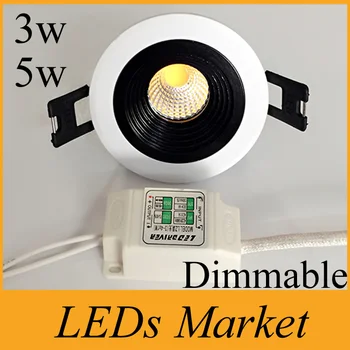 New Arrvial 3w 5w COB Led Recessed Downlights dimmable Led Cabinet light AC90-260v Warm/Cool White 30Angle CRI>85 3year warranty
New Arrvial 3w 5w COB Led Recessed Downlights dimmable Led Cabinet light AC90-260v Warm/Cool White 30Angle CRI>85 3year warranty