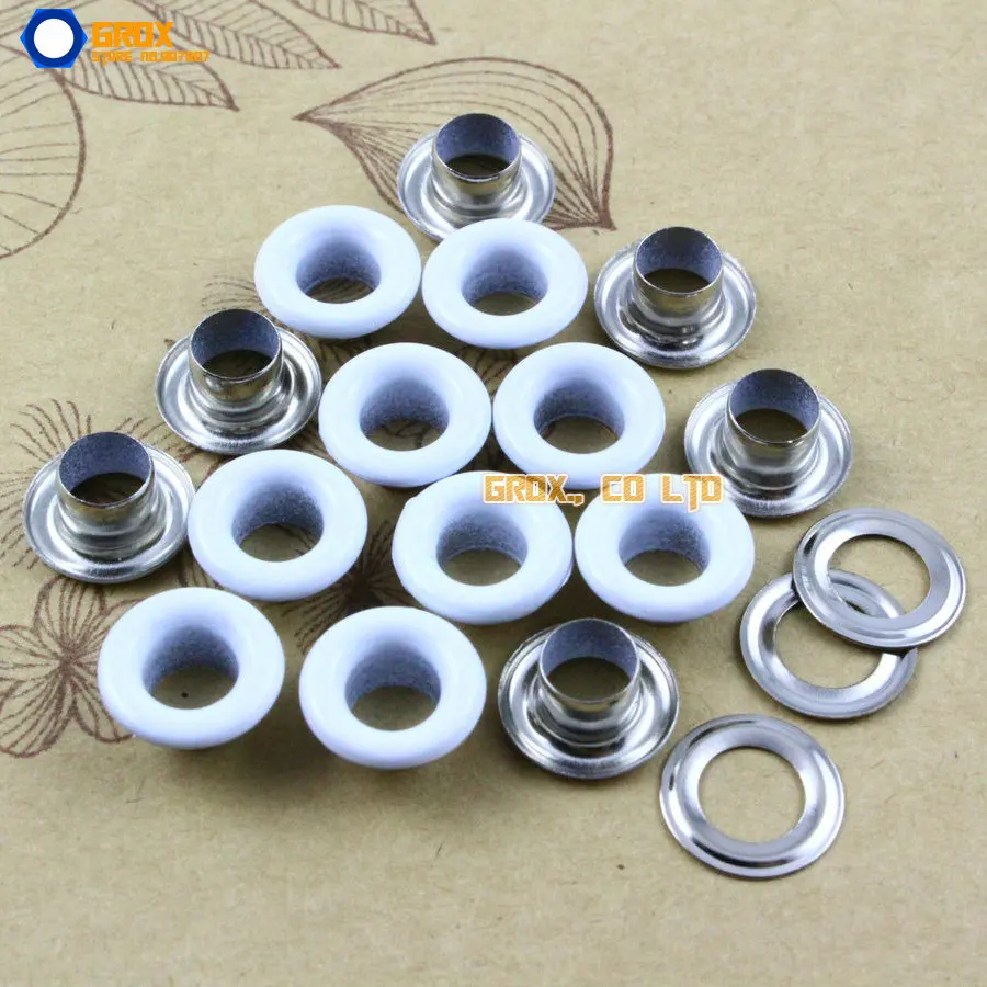 600 Set 10*5*5mm (Outer diameter * Inner diameter * Height) White Round Eyelet Grommet
600 Set 10*5*5mm (Outer diameter * Inner diameter * Height) White Round Eyelet Grommet