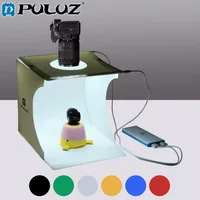 PULUZ 2LED Lightbox Light box Mini Photo Studio Box 1100LM Photography Light Studio Shooting Tent Box Kit with 6 Color Backdrops image