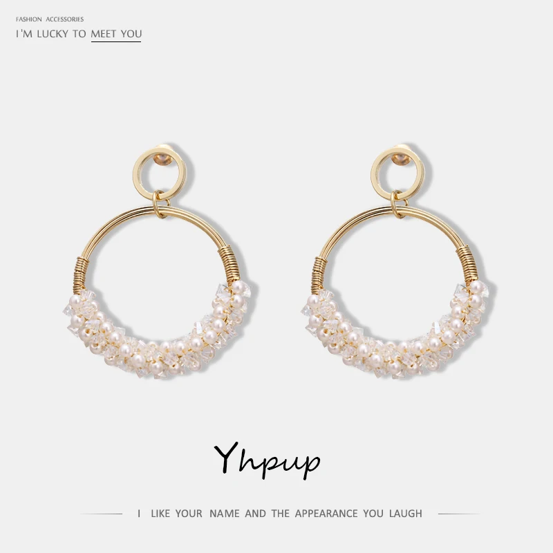 Yhpup Trendy Beautiful Crystal Imitation Pearls Dangle Earrings Round Copper 16 K S925 Silver Pin for Women Wedding Jewelry Gift
Yhpup Trendy Beautiful Crystal Imitation Pearls Dangle Earrings Round Copper 16 K S925 Silver Pin for Women Wedding Jewelry Gift