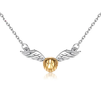 S925 Sliver Harry Po Deathly Hallows Pendant Necklaces Round Ball With Double Wing Snitch Gold Necklace Women and Men
S925 Sliver Harry Po Deathly Hallows Pendant Necklaces Round Ball With Double Wing Snitch Gold Necklace Women and Men