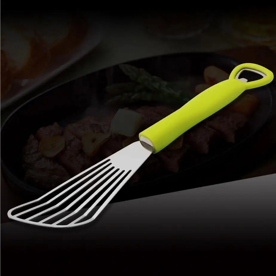 Multi-functional Fish Turner Spatula, BBQ Turner with Bottle Opener,Slotted Blade, Comfortable Handle-Perfect for Grilling(321)
Multi-functional Fish Turner Spatula, BBQ Turner with Bottle Opener,Slotted Blade, Comfortable Handle-Perfect for Grilling(321)