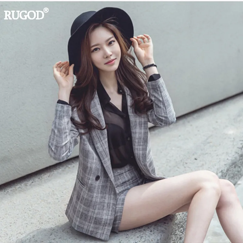 RUGOD Women Two 2 Piece Set Pant Suits Fashion Vintage Plaid Long Sleeve Blazer Short Pant Suits Office Lady Business Suit
RUGOD Women Two 2 Piece Set Pant Suits Fashion Vintage Plaid Long Sleeve Blazer Short Pant Suits Office Lady Business Suit