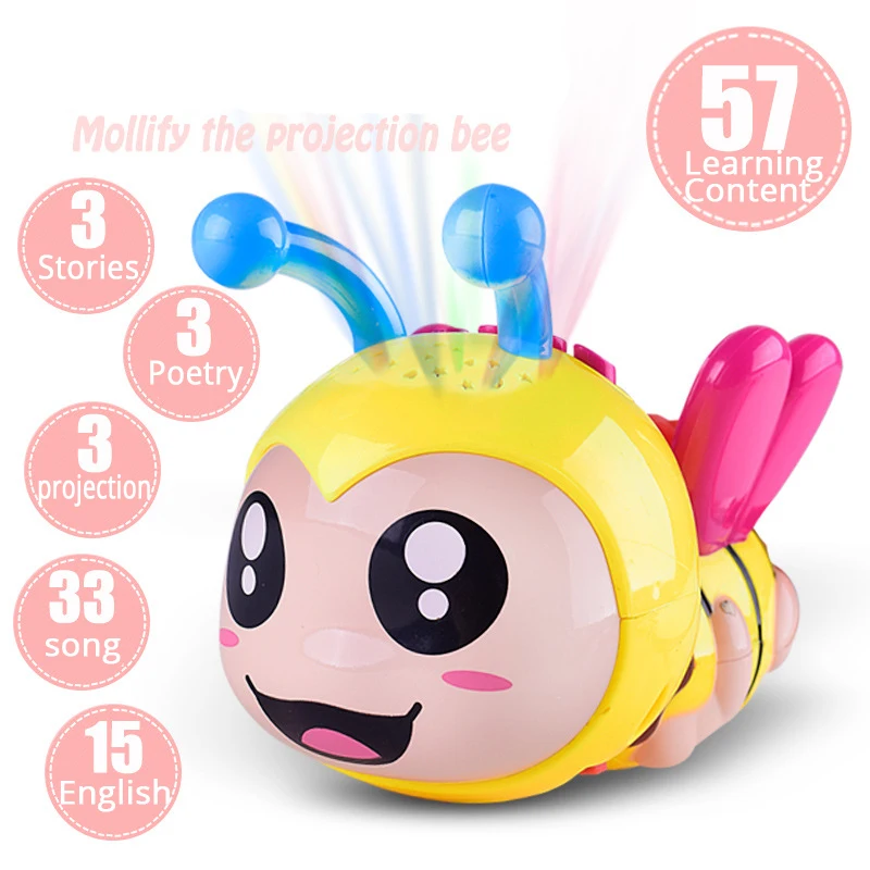 Bee Light Projection Rattles Baby Toys 0-12 Months Educational Toys Music Toys For Newborns Rattles Baby Toy Mobile For Baby Cot
Bee Light Projection Rattles Baby Toys 0-12 Months Educational Toys Music Toys For Newborns Rattles Baby Toy Mobile For Baby Cot