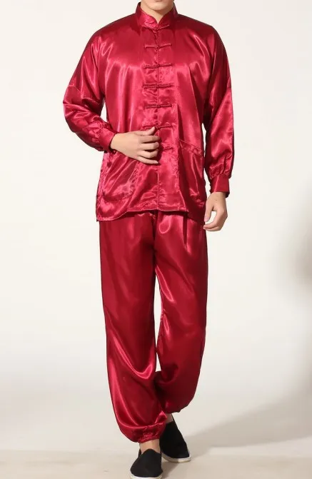 Burgundy Chinese Men's Polyester Satin clothing set Wu Shu suits tracksuit Kung Fu Suit SIZE S M L XL XXL XXXL M0048-C
Burgundy Chinese Men's Polyester Satin clothing set Wu Shu suits tracksuit Kung Fu Suit SIZE S M L XL XXL XXXL M0048-C