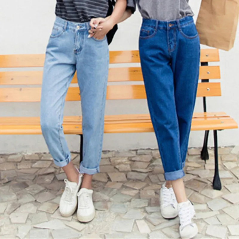 2019 Autumn Slim Jeans Woman Pencil Pants Vintage High Waist Jeans Ladies Casual Loose Solid Cowboy Long Pants Plus Size
2019 Autumn Slim Jeans Woman Pencil Pants Vintage High Waist Jeans Ladies Casual Loose Solid Cowboy Long Pants Plus Size