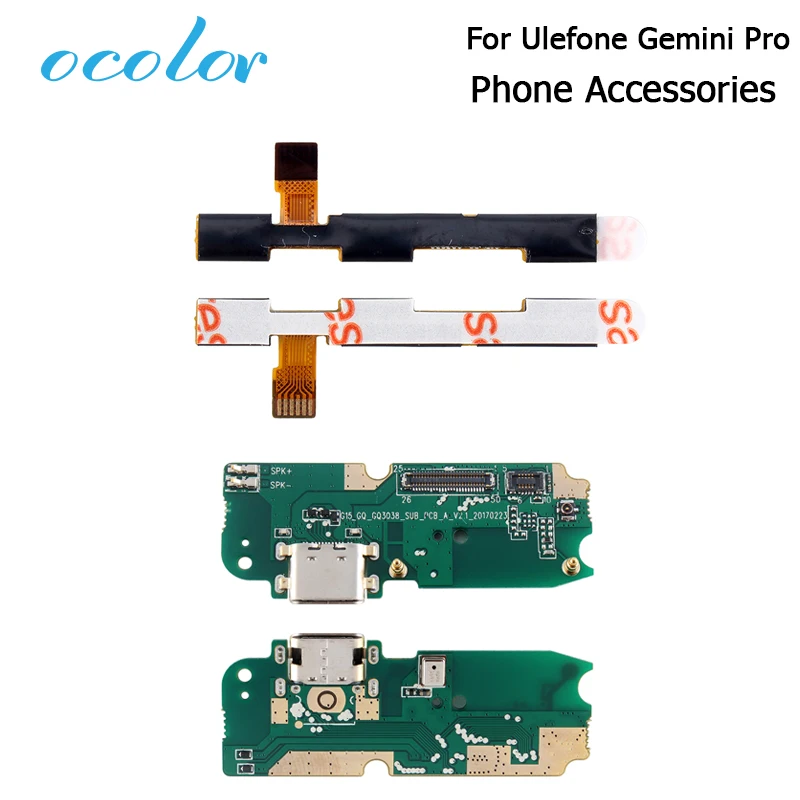 Ocolor для Ulefone Gemini Pro Power + кнопка регулировки громкости гибкий кабель запчасти