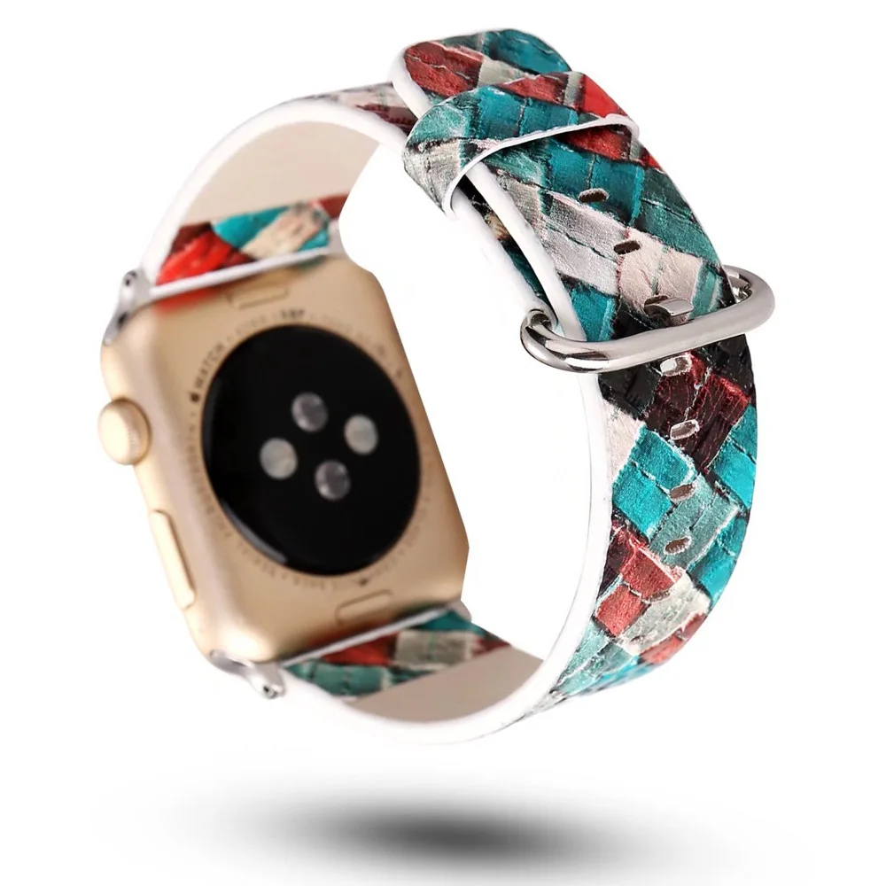 Fashion Colorful Leather Watch Band for Apple Watch Series 4 3 2 Smart Watch Strap for iWatch 40/44/38/42mm Bracelet Wrist Belt
Fashion Colorful Leather Watch Band for Apple Watch Series 4 3 2 Smart Watch Strap for iWatch 40/44/38/42mm Bracelet Wrist Belt