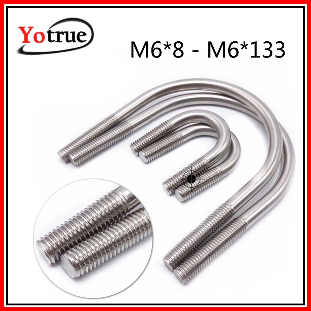 10pcs/lot DIN3570 Stainless steel U-shaped tube clamp U-bolts M6*8/10/12/14/16/18/20/22/25/27/33/38/42/45/48/51/57/60-133
10pcs/lot DIN3570 Stainless steel U-shaped tube clamp U-bolts M6*8/10/12/14/16/18/20/22/25/27/33/38/42/45/48/51/57/60-133