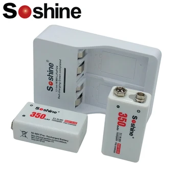 2 Piece Soshine 9V Rechargeable Battery 350mAh 9v battery Ni-MH battery 9v bateria with charger
2 Piece Soshine 9V Rechargeable Battery 350mAh 9v battery Ni-MH battery 9v bateria with charger