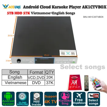 5TB HDD 57K English,Vietnamese Song Android Cloud Karaoke Machine/Jukebox Player,Cloud Download,YOUTUBÊ,Home KTV Sing
5TB HDD 57K English,Vietnamese Song Android Cloud Karaoke Machine/Jukebox Player,Cloud Download,YOUTUBÊ,Home KTV Sing