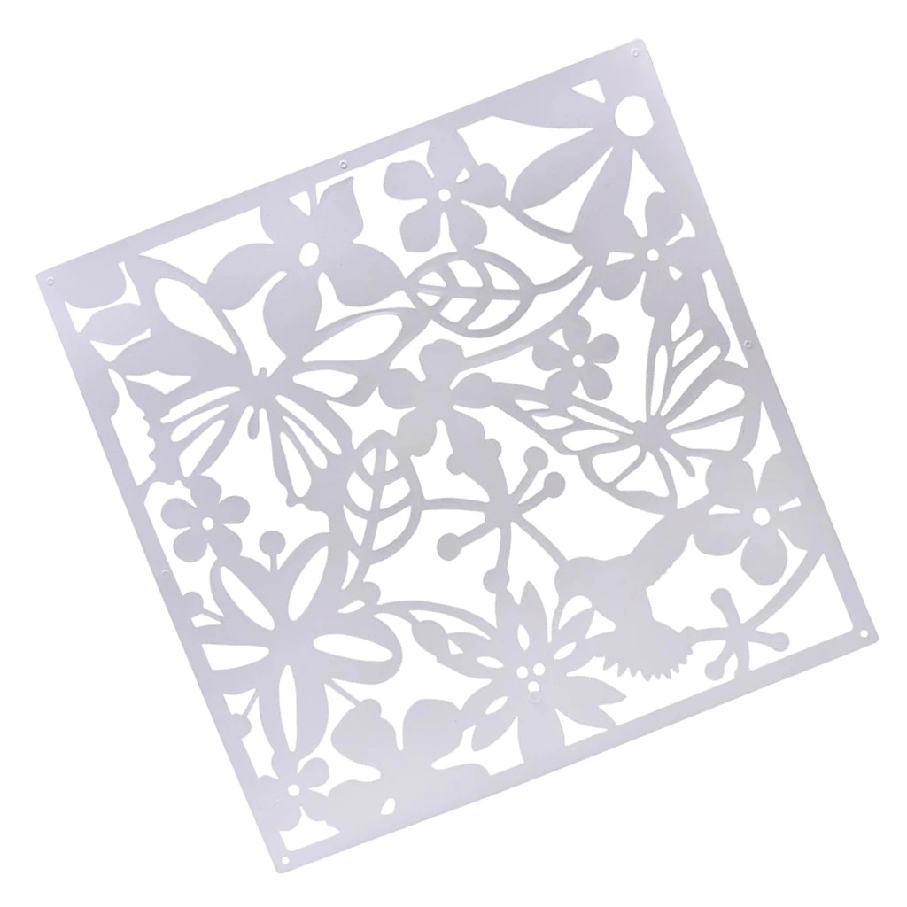 Pack of 4 Flower Hanging Screen Curtain Room Divider Partition Wall White