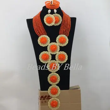 African Jewelry Sets Gold Orange Crystal Beads Necklace Nigerian Wedding Beads Bridal Jewelry Sets New Free Shipping ABF445
African Jewelry Sets Gold Orange Crystal Beads Necklace Nigerian Wedding Beads Bridal Jewelry Sets New Free Shipping ABF445