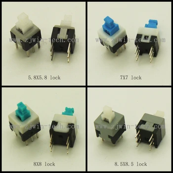 40pcs/lot 4models self-locking switch push button tact swith 6pin size 5.8x5.8/7x7/8X8/8.5x8.5mm
40pcs/lot 4models self-locking switch push button tact swith 6pin size 5.8x5.8/7x7/8X8/8.5x8.5mm