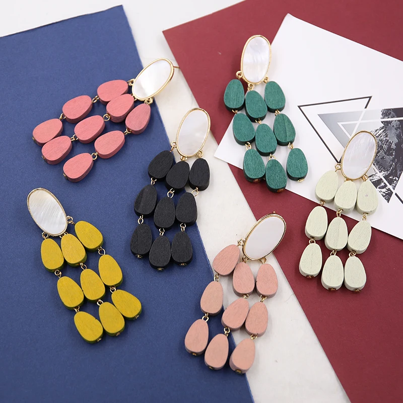 Pink/green Color Wooden Earrings for Women Bohemian Resin Long Earring Statement Big Earing Korean Jewelry Aretes De Mujer
Pink/green Color Wooden Earrings for Women Bohemian Resin Long Earring Statement Big Earing Korean Jewelry Aretes De Mujer