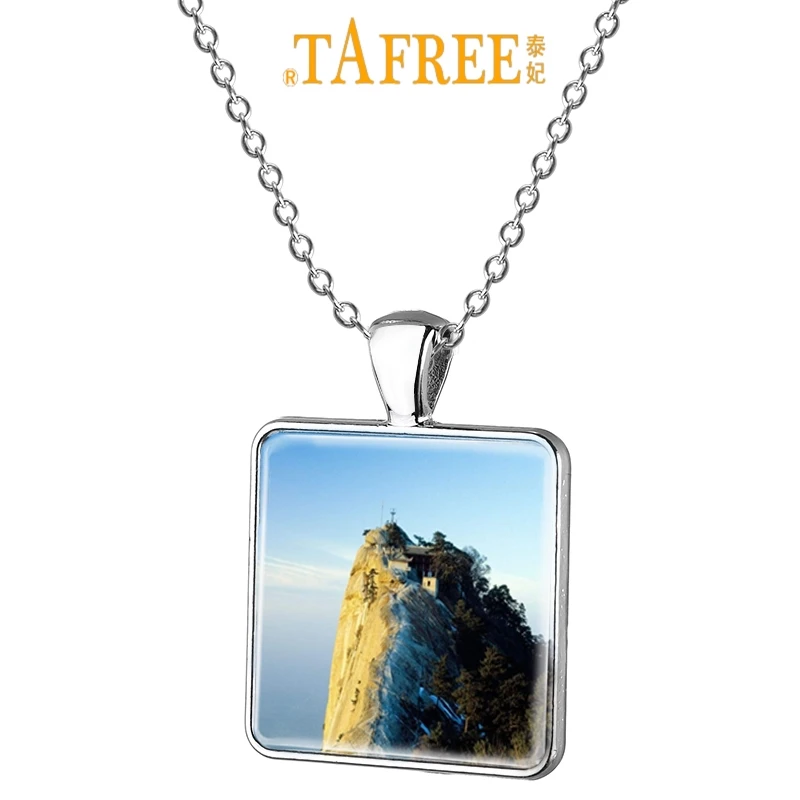 TAFREE Huashan Mountain Chinese Scenery Square Necklace Art Picture Glass Cabochon Fashion Pendant Necklace Chain Jewelry HS06
TAFREE Huashan Mountain Chinese Scenery Square Necklace Art Picture Glass Cabochon Fashion Pendant Necklace Chain Jewelry HS06