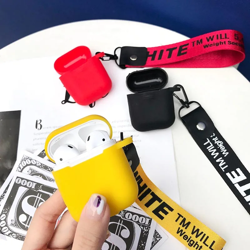 Hot trend off soft silicon Wireless Earphone Charging Cover Bag for Apple AirPods 1 2 white Lanyard Bluetooth Box Headset case
Hot trend off soft silicon Wireless Earphone Charging Cover Bag for Apple AirPods 1 2 white Lanyard Bluetooth Box Headset case