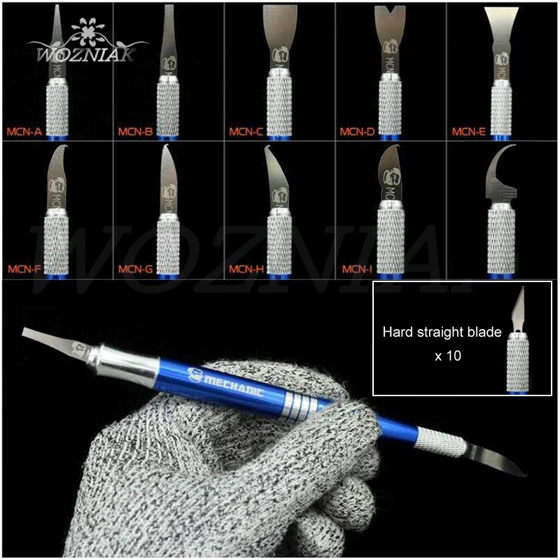 Original toughness IC Chip BGA motherboard HDD NAND PCB Circuit board Repair knife Curved thin blade for iphone samsung
Original toughness IC Chip BGA motherboard HDD NAND PCB Circuit board Repair knife Curved thin blade for iphone samsung