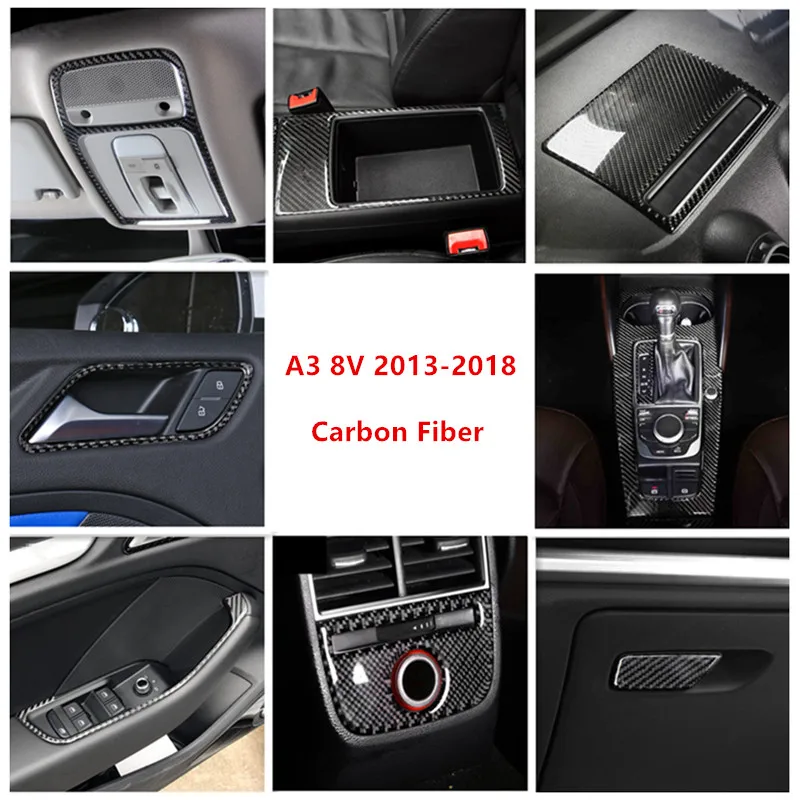 Carbon Fiber Door Handle Decal Strips For Audi A3 8V 2013-2018 Center Console Gear Shift Navigation Frame Decorative Cover Trim
Carbon Fiber Door Handle Decal Strips For Audi A3 8V 2013-2018 Center Console Gear Shift Navigation Frame Decorative Cover Trim