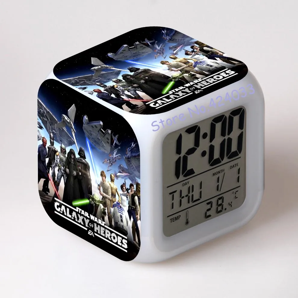 Star Wars Alarm Clocks digital watch Led Color Changing electronic desk LCD Display despertador
Star Wars Alarm Clocks digital watch Led Color Changing electronic desk LCD Display despertador