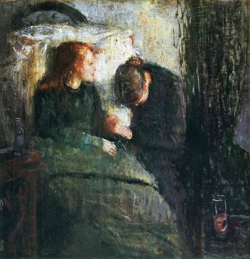 Oil Painting Reproduction on Linen Canvas,the-sick-child-ii-1896 by Edvard Munch,100% handmade
Oil Painting Reproduction on Linen Canvas,the-sick-child-ii-1896 by Edvard Munch,100% handmade