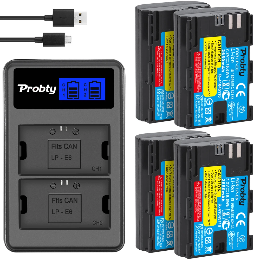 FOR canon 2650mAh LP-E6 LP E6 LPE6 Battery For Canon 5D Mark II III IV, 80D, 70D, 60D, 6D, EOS 5Ds, 5D2, 5D3, 5DSR, 5D4 camera
FOR canon 2650mAh LP-E6 LP E6 LPE6 Battery For Canon 5D Mark II III IV, 80D, 70D, 60D, 6D, EOS 5Ds, 5D2, 5D3, 5DSR, 5D4 camera