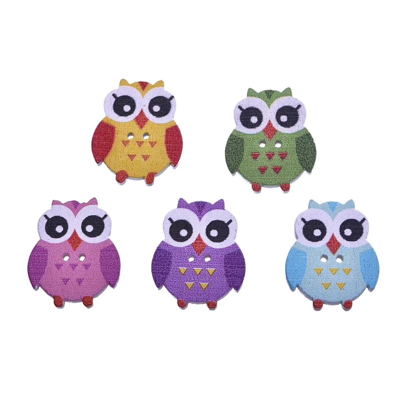 100PCs Mixed Colorful Beautiful Kawaii Owl Style 2 Holes Wood Painting Sewing Buttons 21x25mm
100PCs Mixed Colorful Beautiful Kawaii Owl Style 2 Holes Wood Painting Sewing Buttons 21x25mm