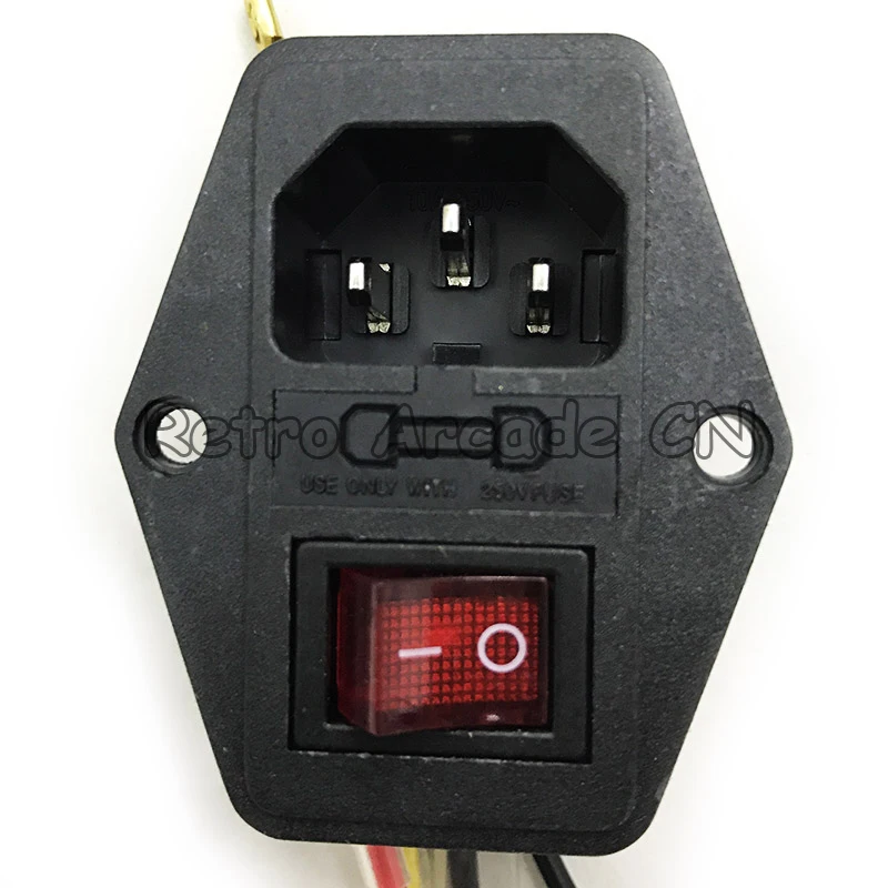 1pcs ON/OFF switch Socket with female plug for power supply cord Jamma arcade game machine IO switch with Fuse
1pcs ON/OFF switch Socket with female plug for power supply cord Jamma arcade game machine IO switch with Fuse